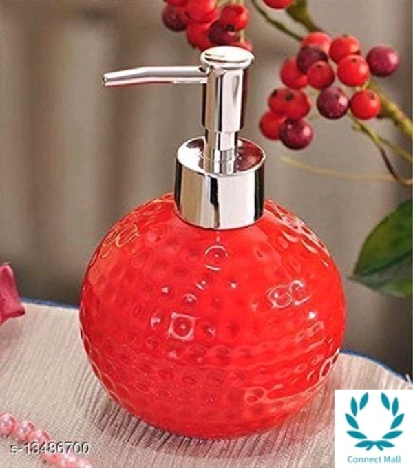 Ceramic Texture Designed Liquid Soap - Red, 1
